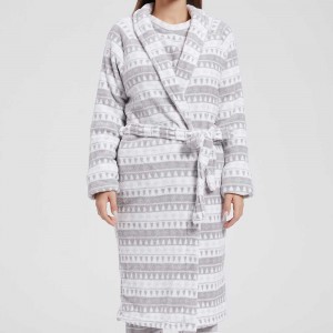 Roupão coral Paola cinza 2