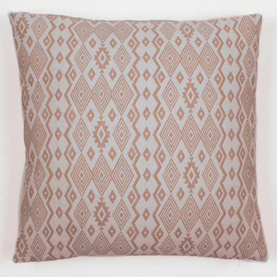 Almofada jacquard New Madras bege 45x45 almofadas-decorativas-estampados