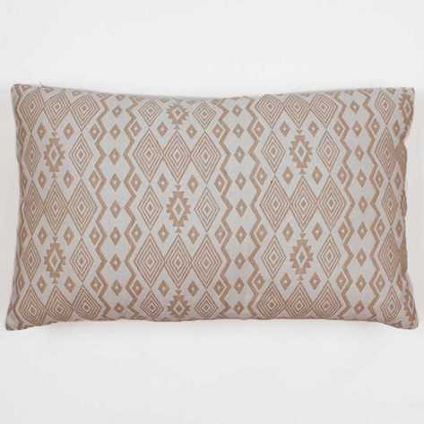 Almofada retangular 30x50 jacquard New Madras bege retangulares-estampadas