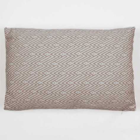 Almofada retangular 30x50 jacquard Madras bege retangulares-estampadas