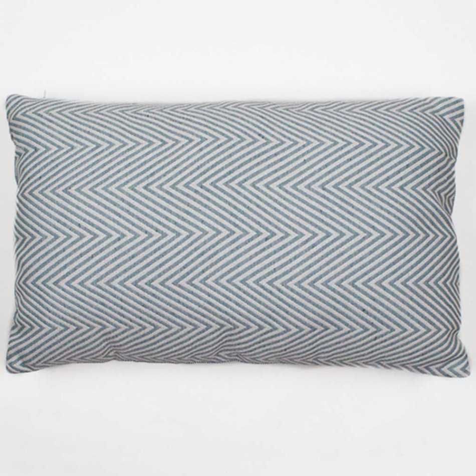 Almofada retangular 30x50 jacquard Feli verde esmeralda retangulares-estampadas