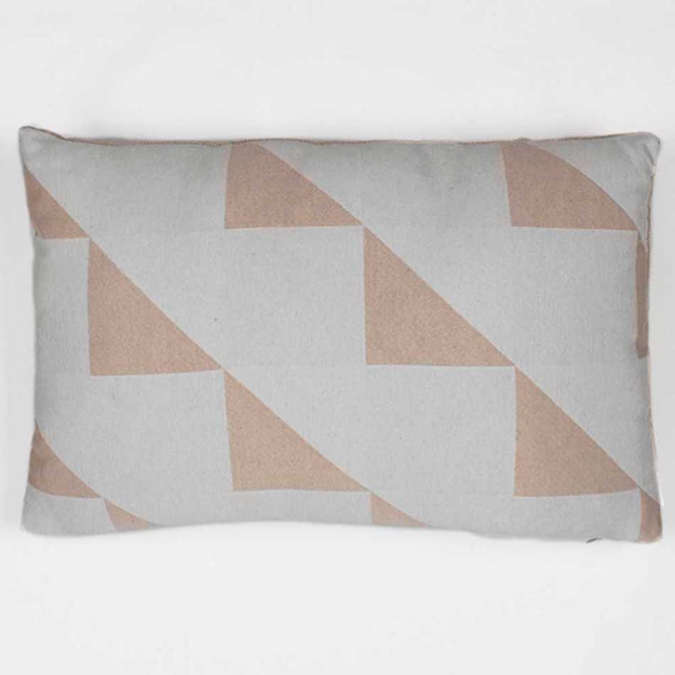 Almofada retangular 30x50 jacquard Filing bege retangulares-estampadas