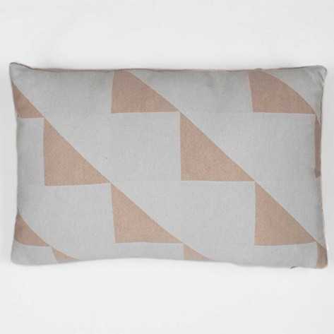 Almofada retangular 30x50 jacquard Filing bege retangulares-estampadas