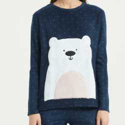 Pijama polar Osito azul roupa-para-estar-por-casa