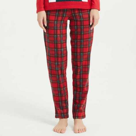 Pijama polar Cuadrin vermelho roupa-para-estar-por-casa