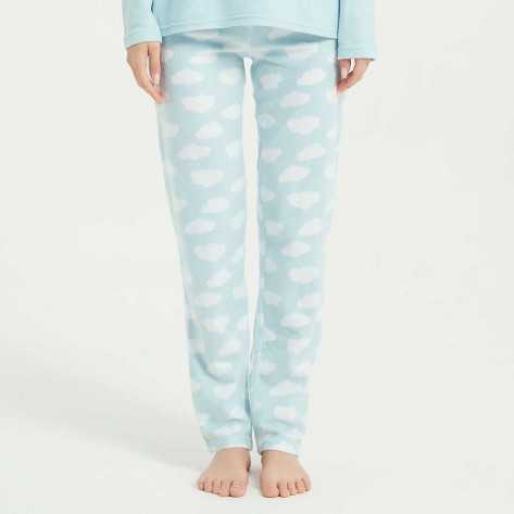 Pijama polar Nube azul celeste roupa-para-estar-por-casa