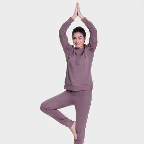 set sport beringela roupa-de-desporto-mulher