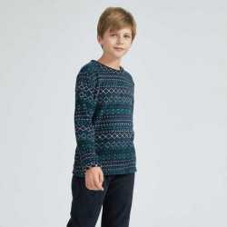 Pijama coral criança Alejandro azul pijama-infantil