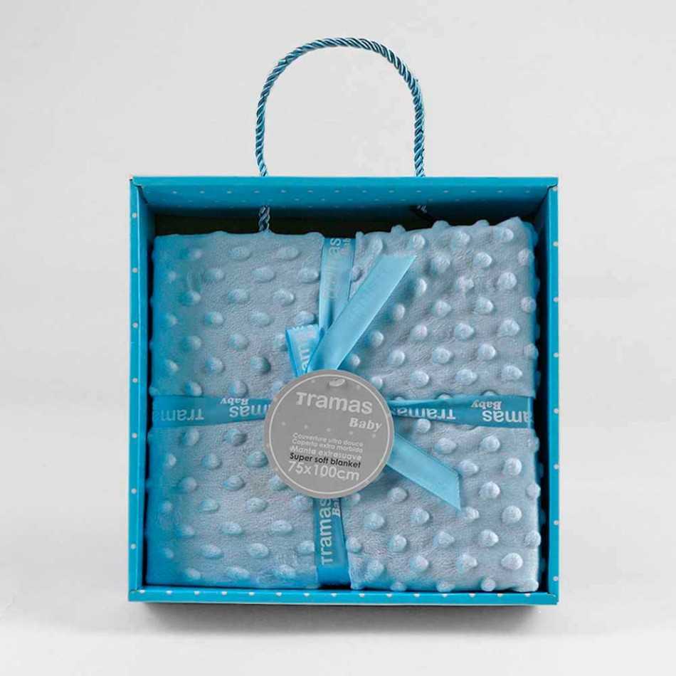 Manta Pompita azul celeste 75x100 mantas-para-cama-de-bebe