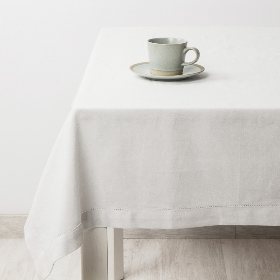 Toalha de mesa algodão orgânico branco toalhas-de-mesa