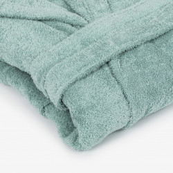 Roupão de banho com capuz verde tiffany 450gr Unisex roupoes-de-banho