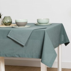 Toalha de mesa algodão orgânico verde menta toalhas-de-mesa