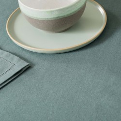 Toalha de mesa algodão orgânico verde menta toalhas-de-mesa