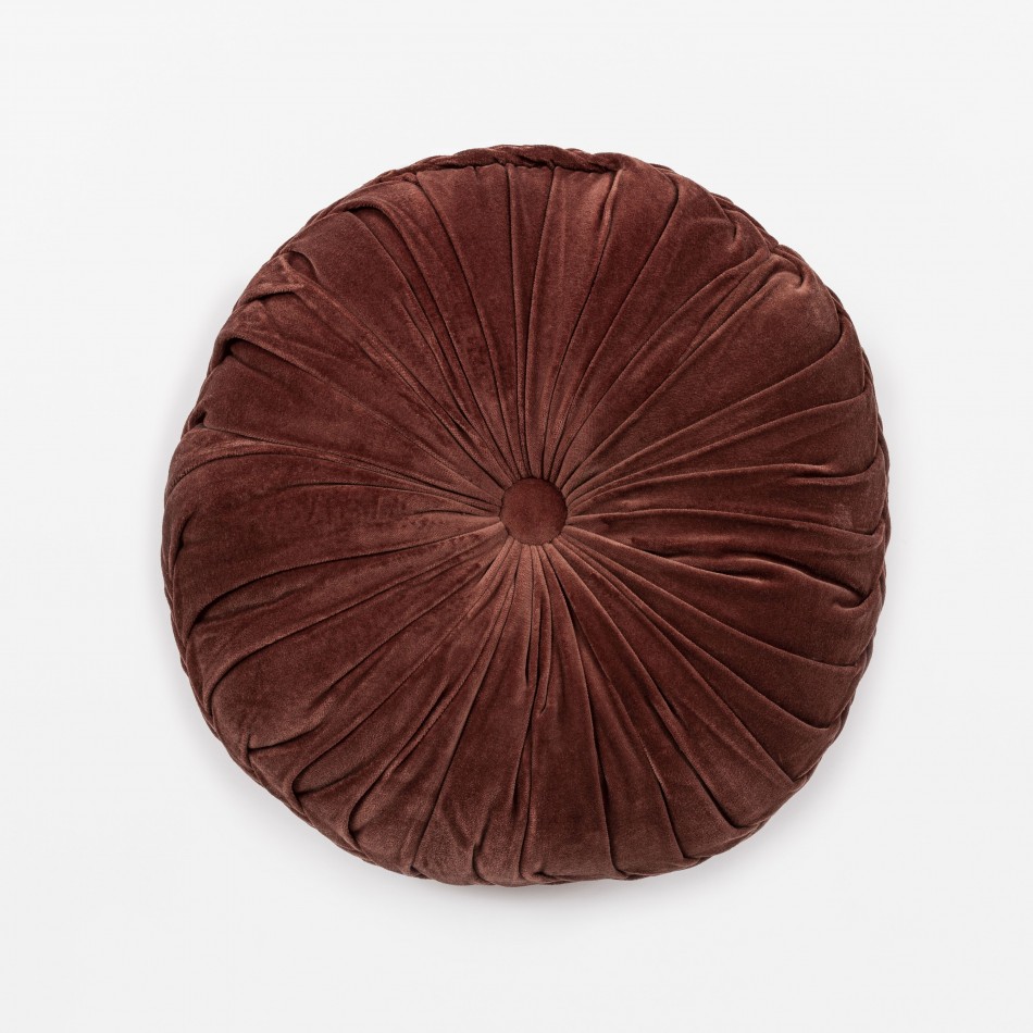 Almofada veludo Flor algodão cor telha 45x45 almofadas-decorativas-liso