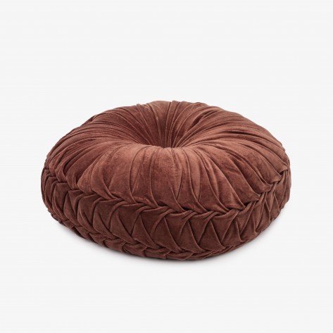 Almofada veludo Flor algodão cor telha 45x45 almofadas-decorativas-liso