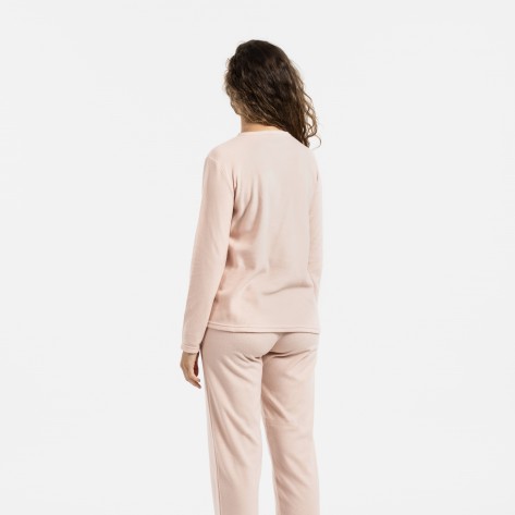 Pijama polar Mouse rosa palo pijama-inverno-mulher