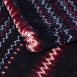 Manta coral Justino bordeaux mantas-veludo