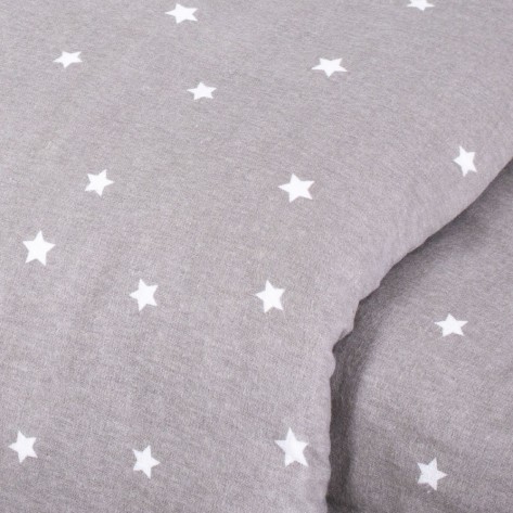 Capa de edredão flanela Estrella cinza cama-90