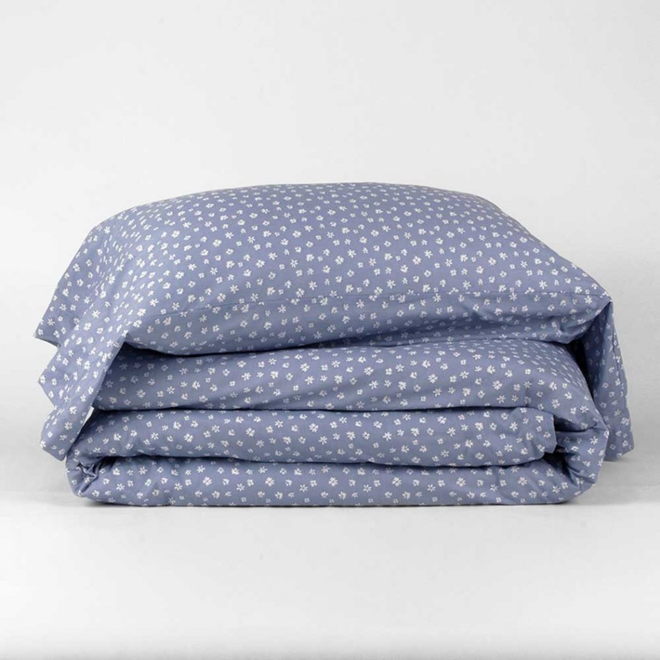 Capa De Edredão Algodão Alma Azul cama-90