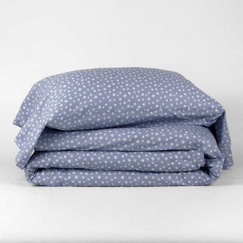 Capa De Edredão Algodão Alma Azul cama-90
