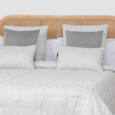 Colcha jacquard chenilla Boston cinza - 120gr cama-90