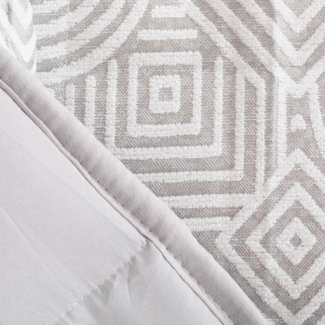 Colcha jacquard chenilla Boston cinza - 120gr cama-90