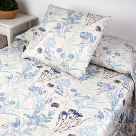 Colcha bouti Miranda azul cama-90