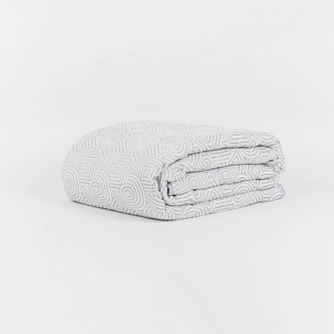 Colcha jacquard chenilla Boston cinza - 120gr cama-90