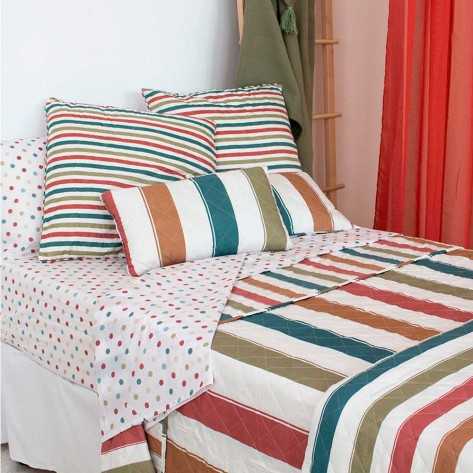 Colcha bouti Raya Baby castanho cama-90