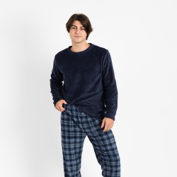 Pijama coral homem Combe azul marinho homem