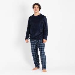 Pijama coral homem Combe azul marinho homem
