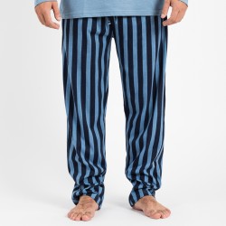 Pijama homem algodão Luismi azul indigo roupa-para-estar-por-casa