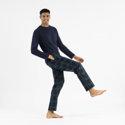 Pijama homem flanela Pinche azul marinho homem