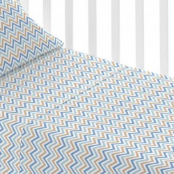 Jogo de lençóis algodão Raya Peluche azul celeste cama bebé jogos-de-lencois-para-bebe