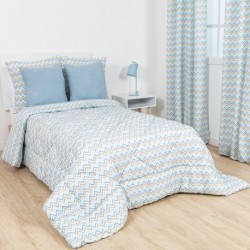 Edredão estampado Raya Peluche azul celeste edredoes-estampados