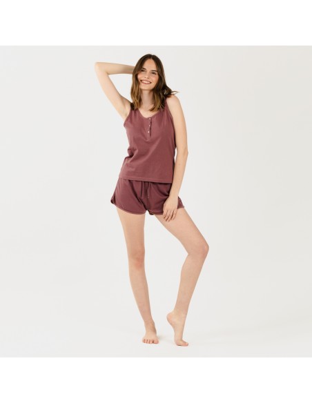 Conjunto desportivo curto mulher beringela conjunto-deportivo-short