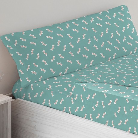 Saco nórdico algodão Ponder verde azulado sacos-nordicos