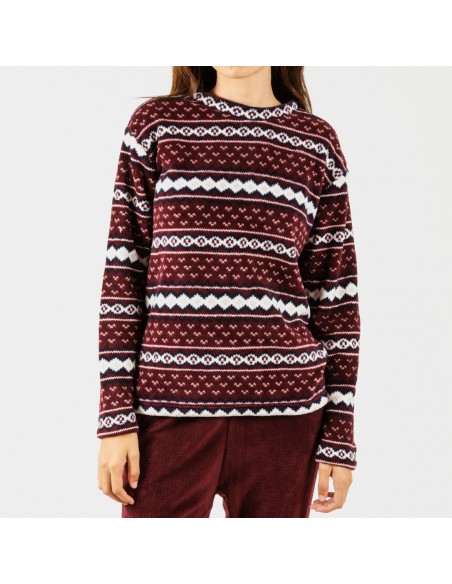 Pijama coral Cronos bordeaux pijama-coralina