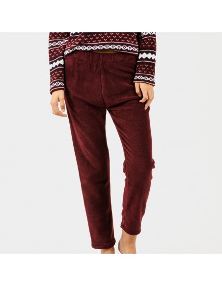 Pijama coral Cronos bordeaux pijama-coralina
