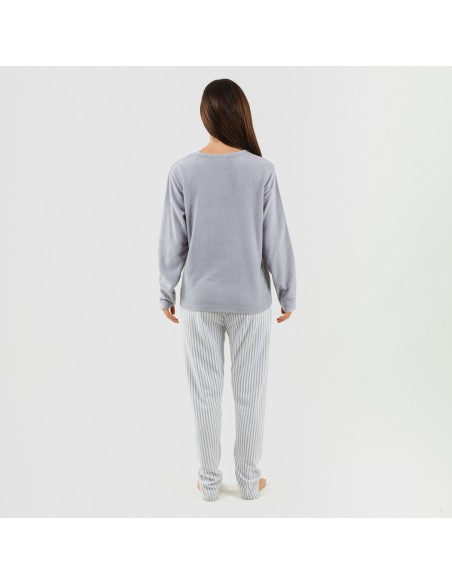 Pijama polar Emiro cinza médio pijama-polar