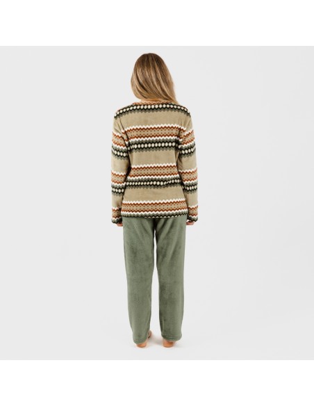 Pijama coral Vaduz verde caça pijama-coralina