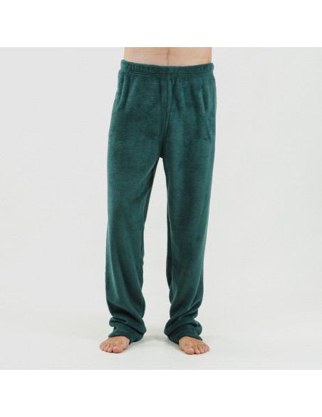 Pijama coral homem Lorenzo verde pijama-coralina