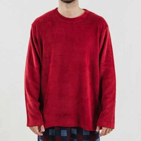 Pijama coral homem Blas bordeaux pijama-coralina