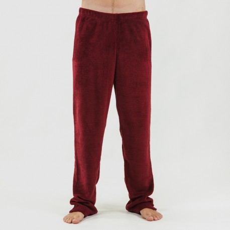 Pijama coral homem Lucio bordeaux pijama-coralina