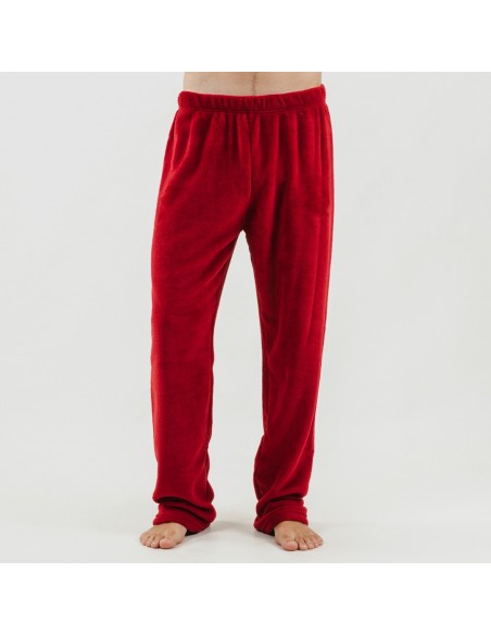 Pijama coral homem Rudolf bordeaux pijama-coralina
