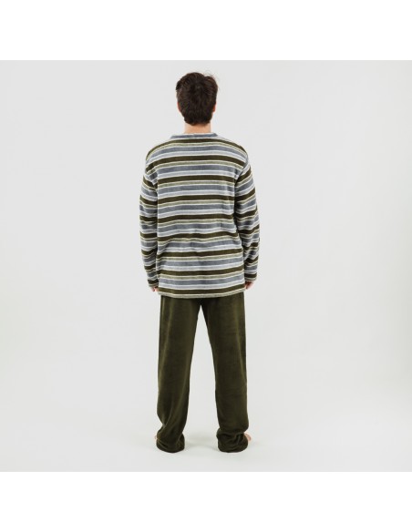 Pijama coral homem Camilo verde caça pijama-coralina