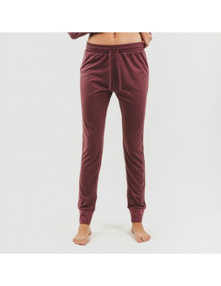 Conjunto desportivo de casaco mulher beringela roupa-para-estar-por-casa