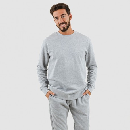 Set Sport algodão homem cinza misto ropa-deporte-hombre