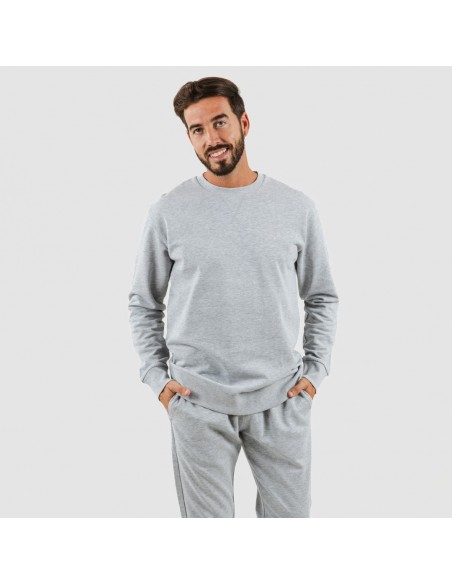 Set Sport algodão homem cinza misto ropa-deporte-hombre