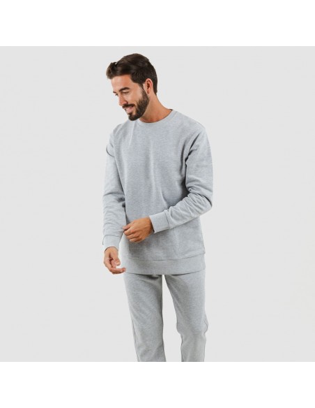 Set Sport algodão homem cinza misto ropa-deporte-hombre
